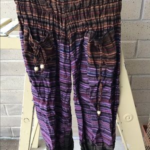 Colourful gypsy-style pants